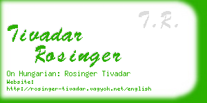 tivadar rosinger business card
